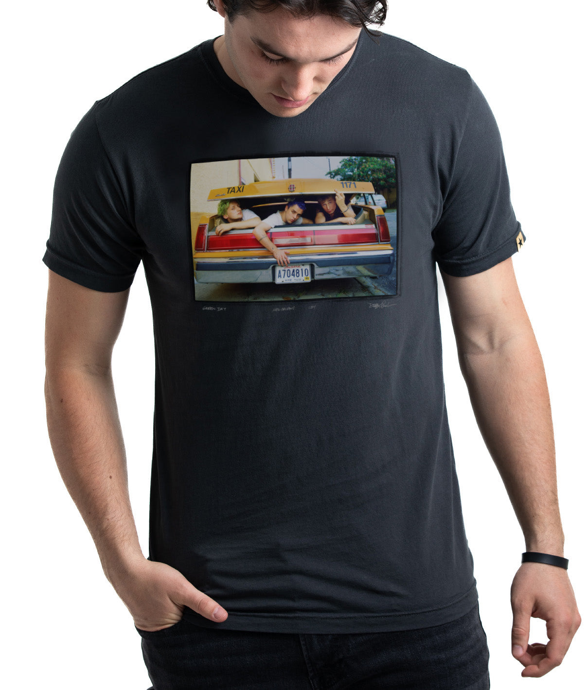 Green Day "Taxi" (Men's Faded Black Tee)